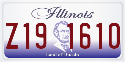 IL license plate Z191610