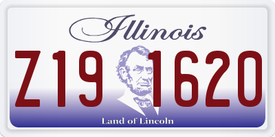 IL license plate Z191620