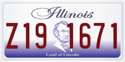IL license plate Z191671