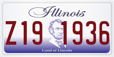IL license plate Z191936