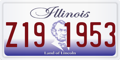 IL license plate Z191953