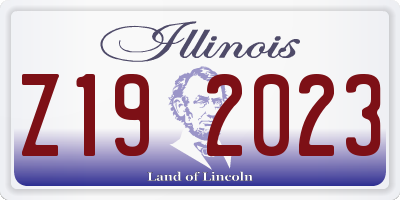 IL license plate Z192023
