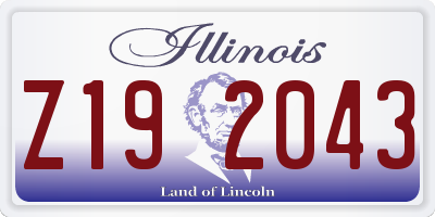 IL license plate Z192043