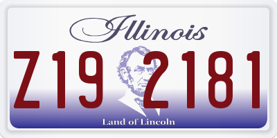 IL license plate Z192181