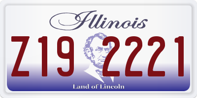IL license plate Z192221