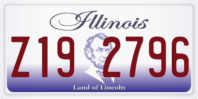IL license plate Z192796
