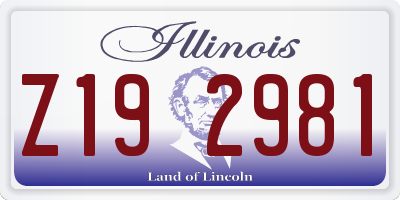 IL license plate Z192981