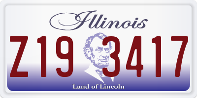 IL license plate Z193417