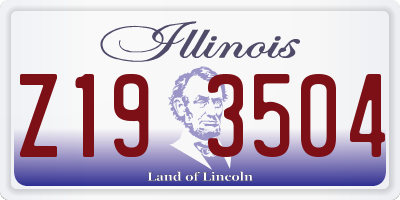 IL license plate Z193504