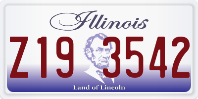 IL license plate Z193542