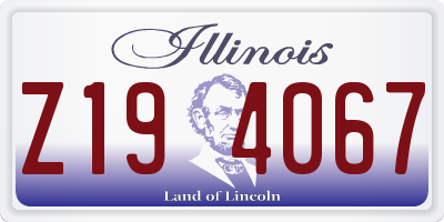 IL license plate Z194067