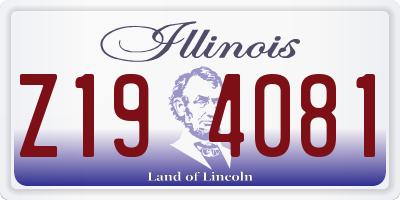 IL license plate Z194081