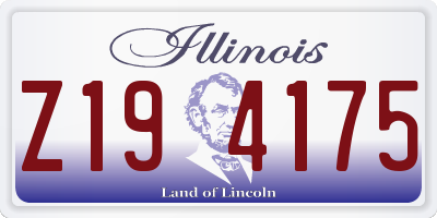 IL license plate Z194175
