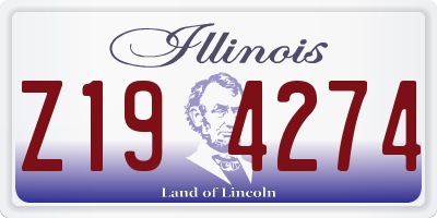IL license plate Z194274