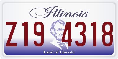 IL license plate Z194318