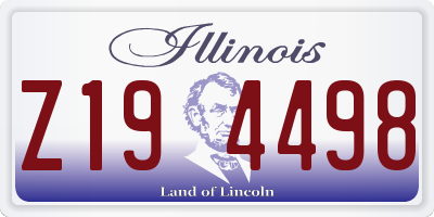 IL license plate Z194498