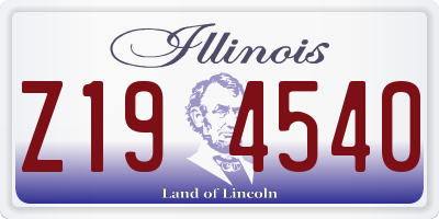 IL license plate Z194540