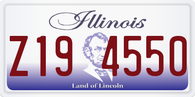 IL license plate Z194550