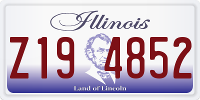 IL license plate Z194852