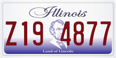 IL license plate Z194877