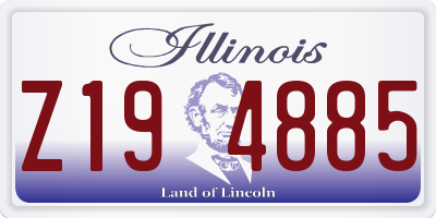 IL license plate Z194885