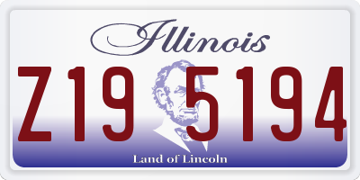 IL license plate Z195194
