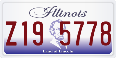 IL license plate Z195778