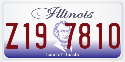 IL license plate Z197810