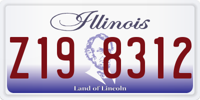 IL license plate Z198312