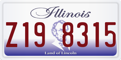 IL license plate Z198315