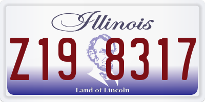 IL license plate Z198317