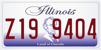 IL license plate Z199404