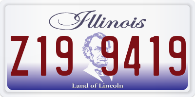 IL license plate Z199419