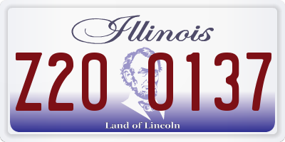 IL license plate Z200137