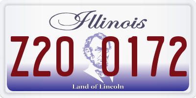 IL license plate Z200172
