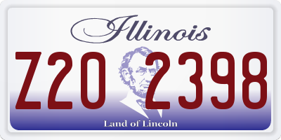 IL license plate Z202398