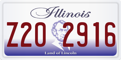 IL license plate Z202916