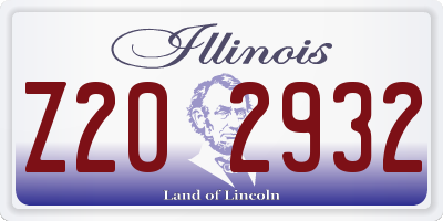 IL license plate Z202932