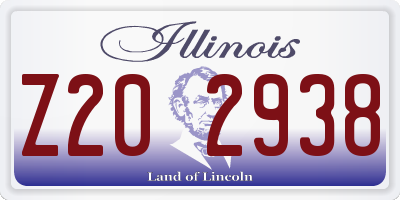 IL license plate Z202938