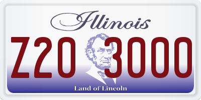 IL license plate Z203000