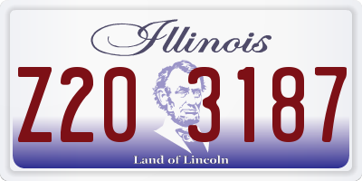 IL license plate Z203187