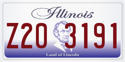 IL license plate Z203191
