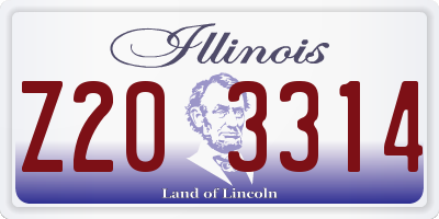 IL license plate Z203314