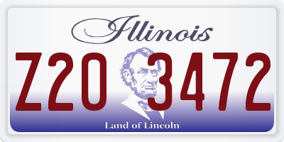 IL license plate Z203472