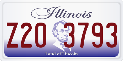 IL license plate Z203793