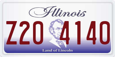 IL license plate Z204140