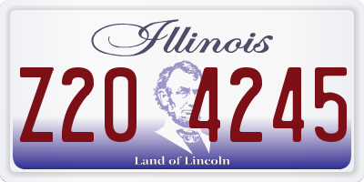 IL license plate Z204245
