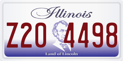 IL license plate Z204498