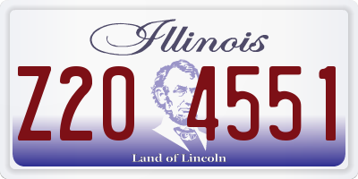 IL license plate Z204551