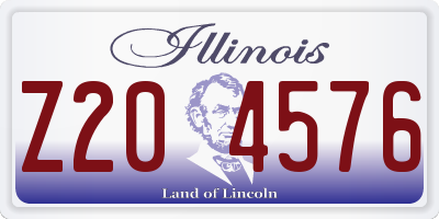 IL license plate Z204576